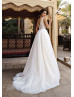 Ivory Lace Tulle V Back Enchanted Wedding Dress